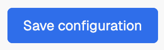 Select the Save configuration button to define your new database.