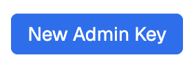 The New admin key button.