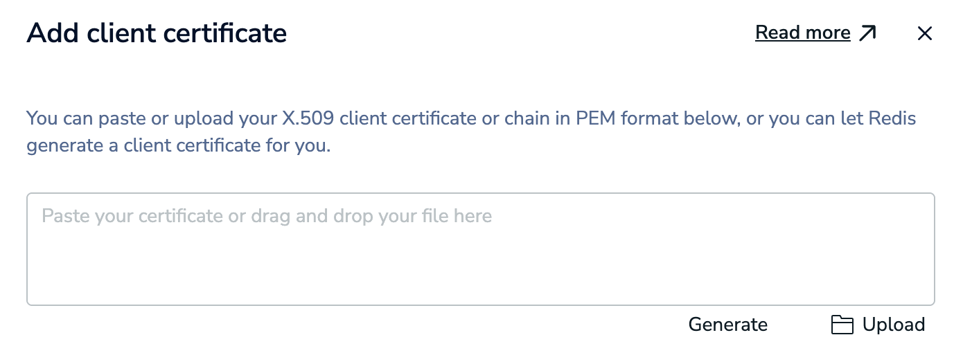 Provide or generate a certificate for Mutual TLS.