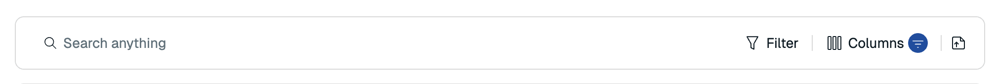 Use the search bar to filter the list.
