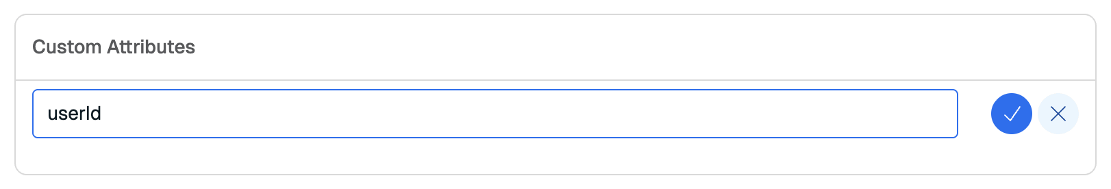 The custom attributes section. Select the Confirm add attribute button to save your attribute.