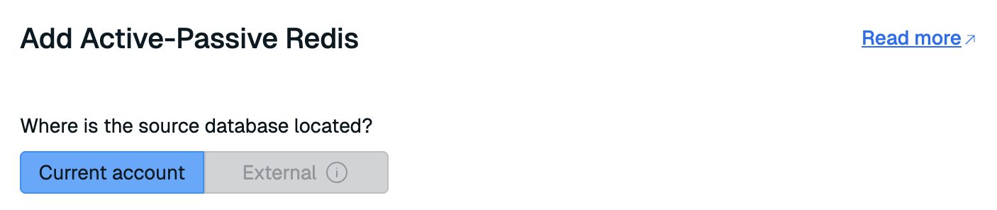 The Add Active-Passive Redis screen.