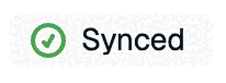 When the data is migrated, the target database status displays Synced.