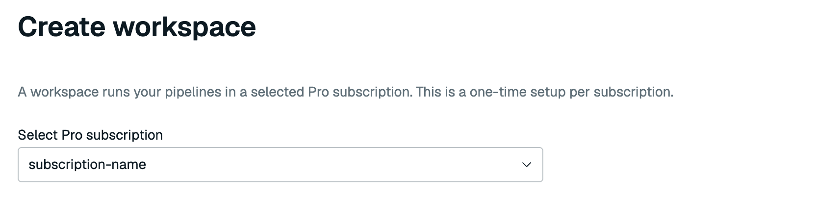 The select pro subscription drop down.