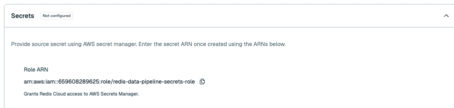 The Role ARN in the Secrets section.