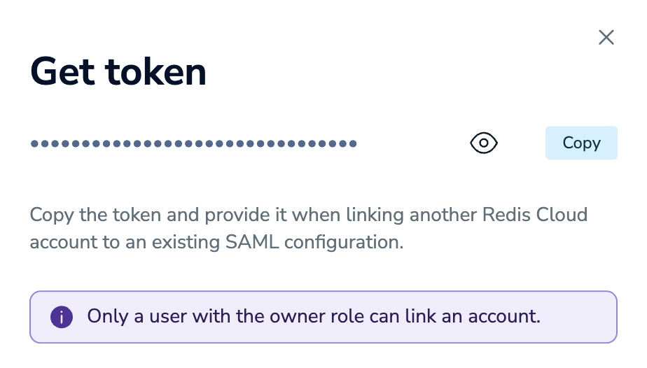 Get Token popup