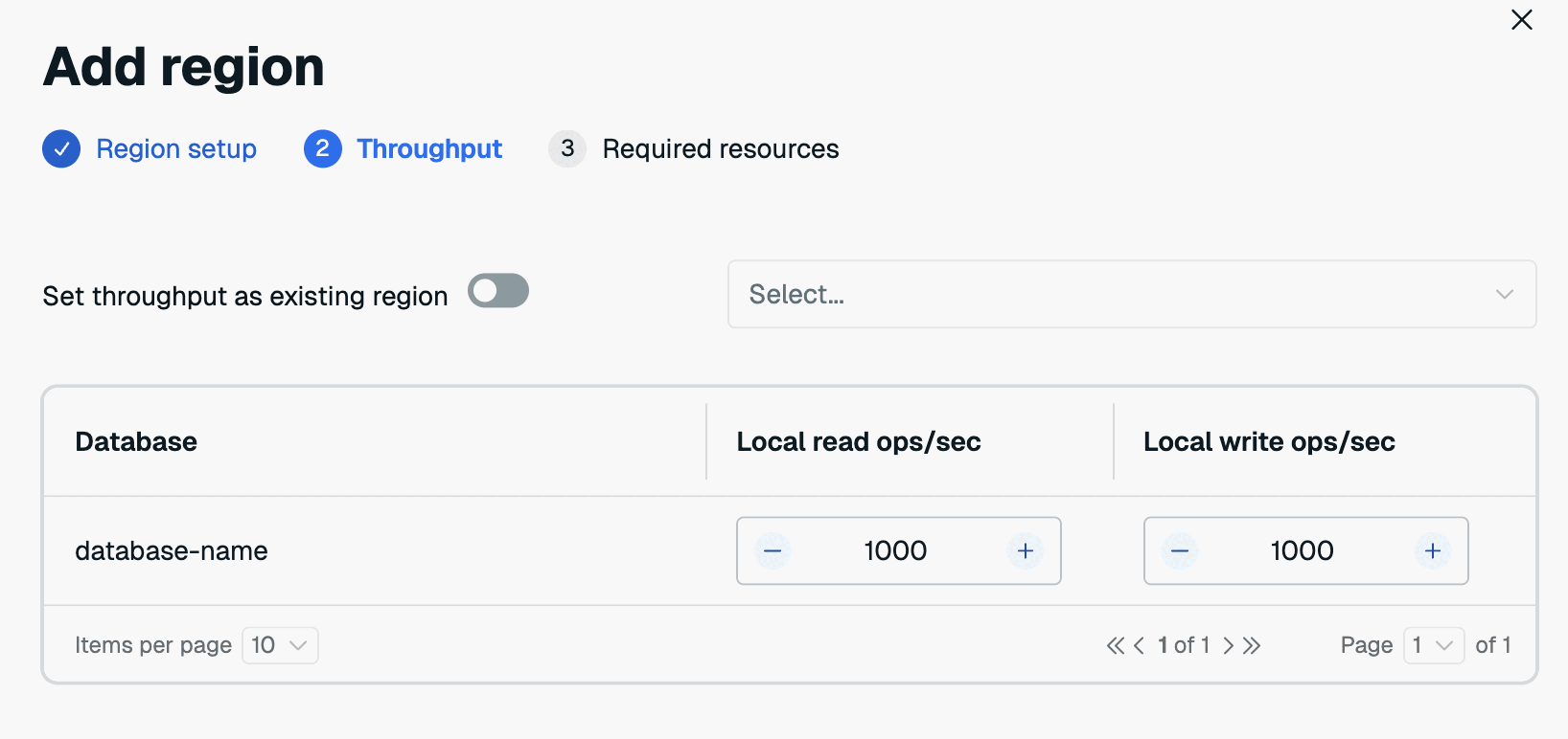 The Throughput step.