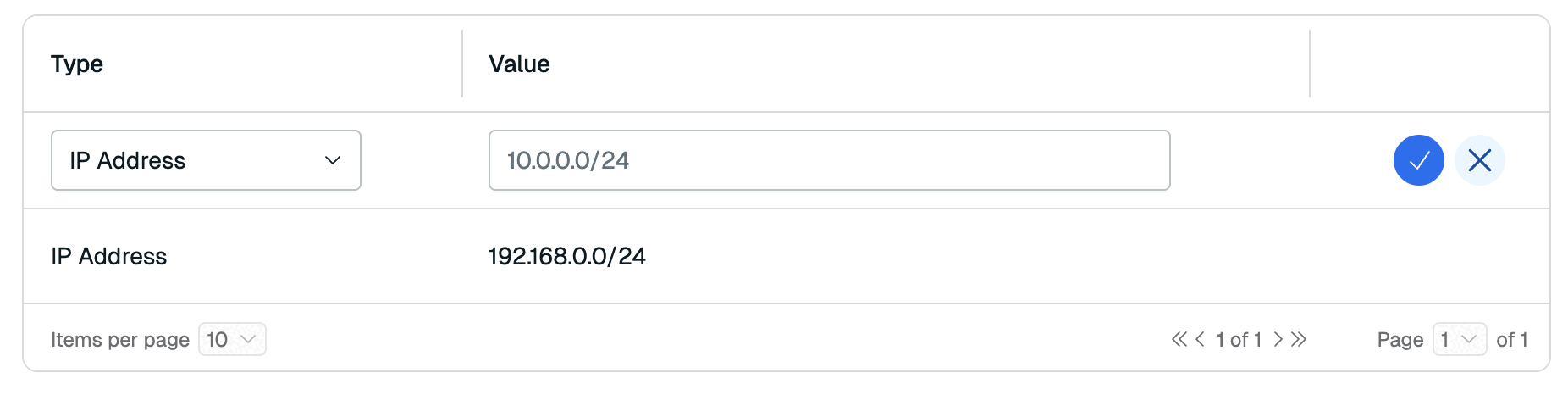 Define the new entry and select the Submit entry button to add it to the allow list.