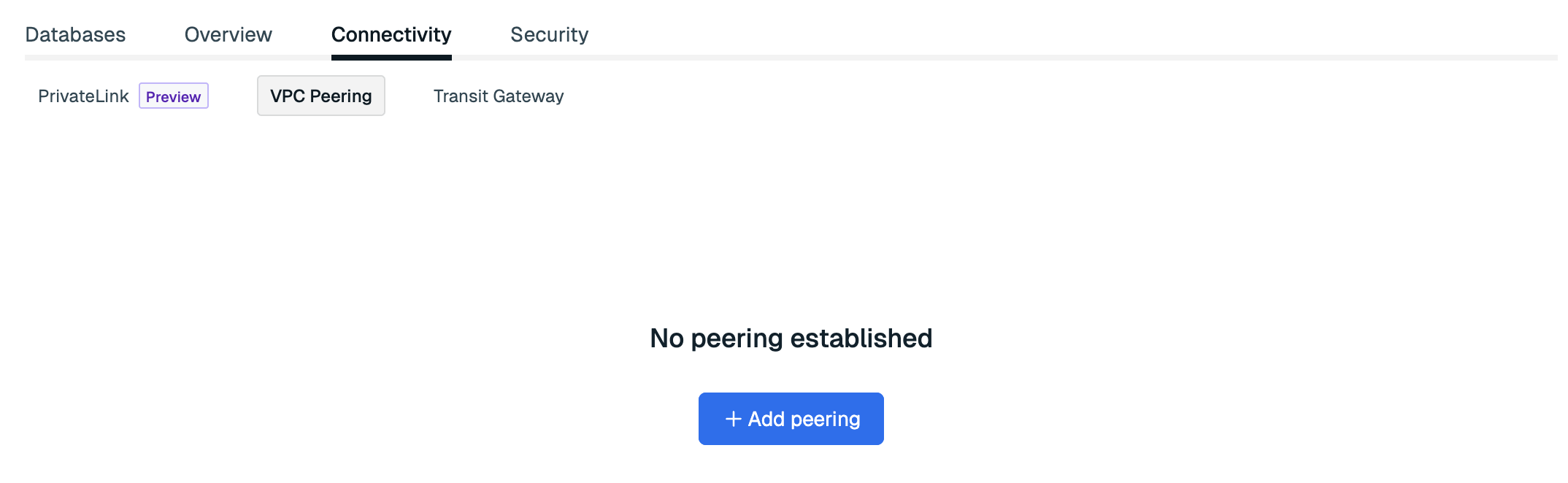The Connectivity tab helps you secure your subscription.