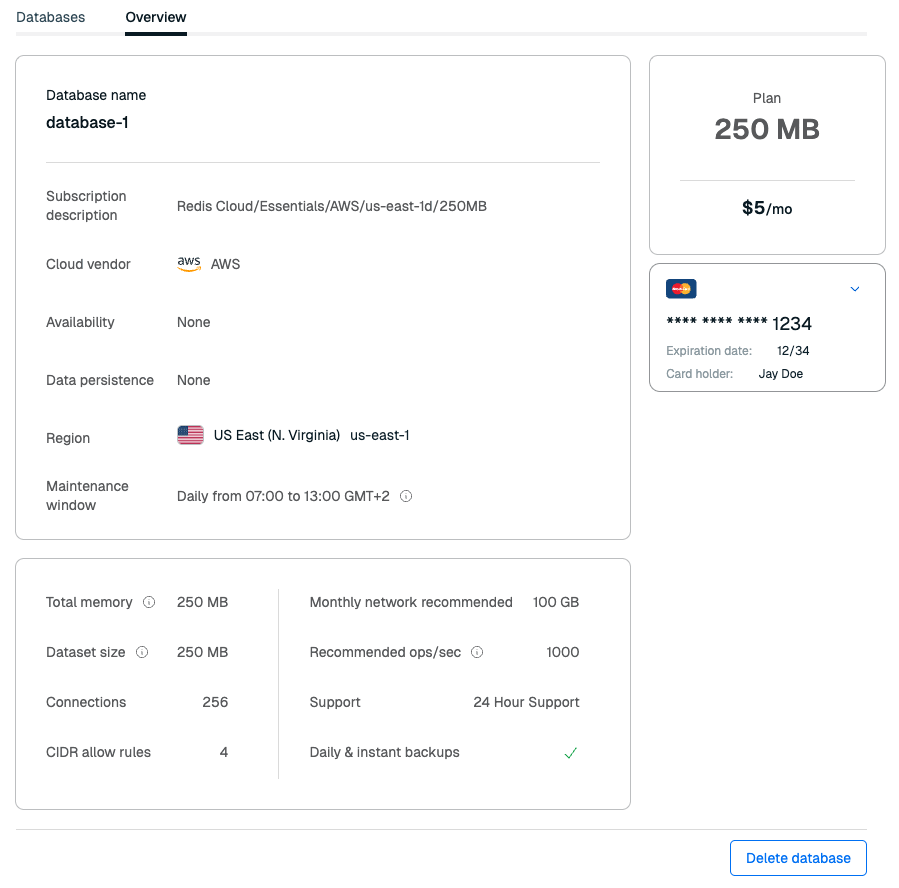 The Overview tab displays the details of your Fixed subscription.