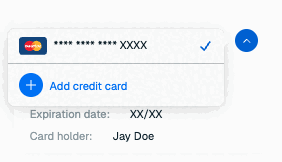 The payment method list.