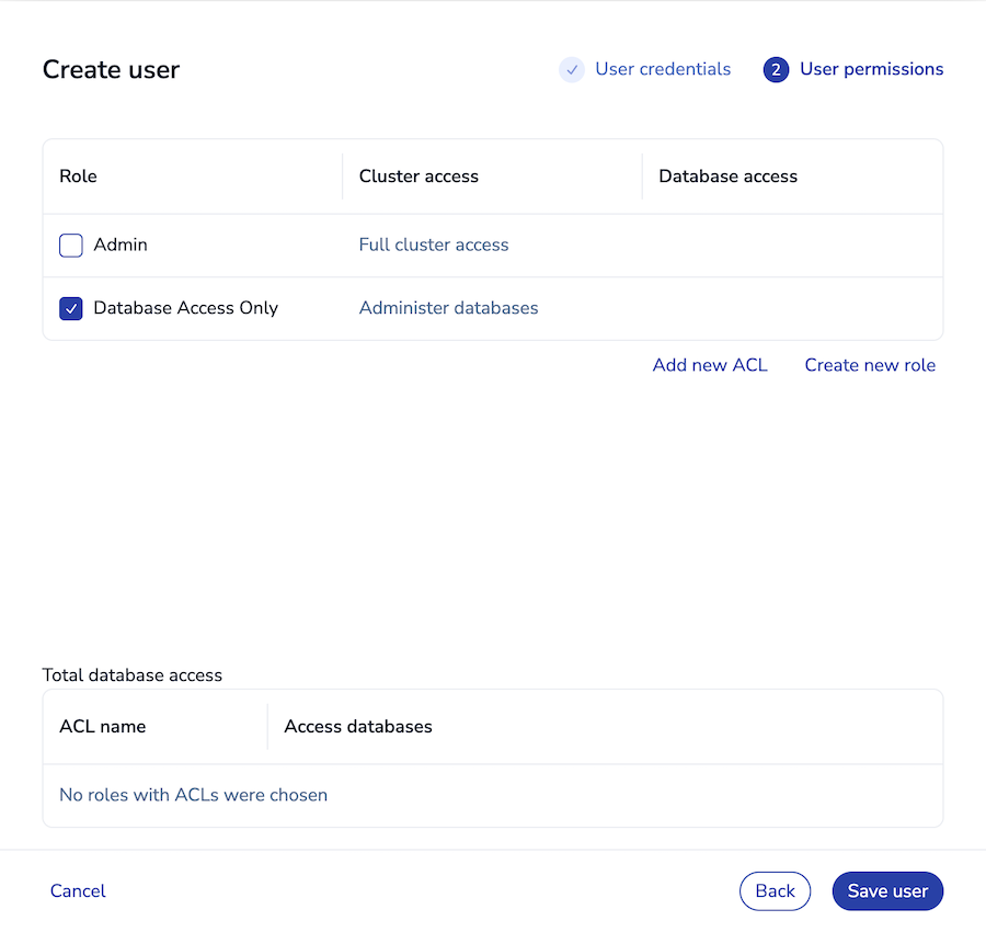 Add role to new user.