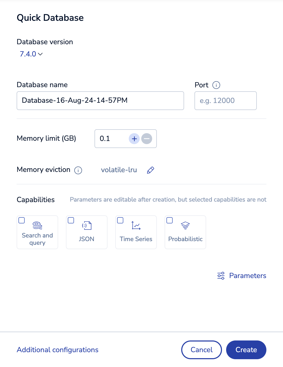 Create a quick database.