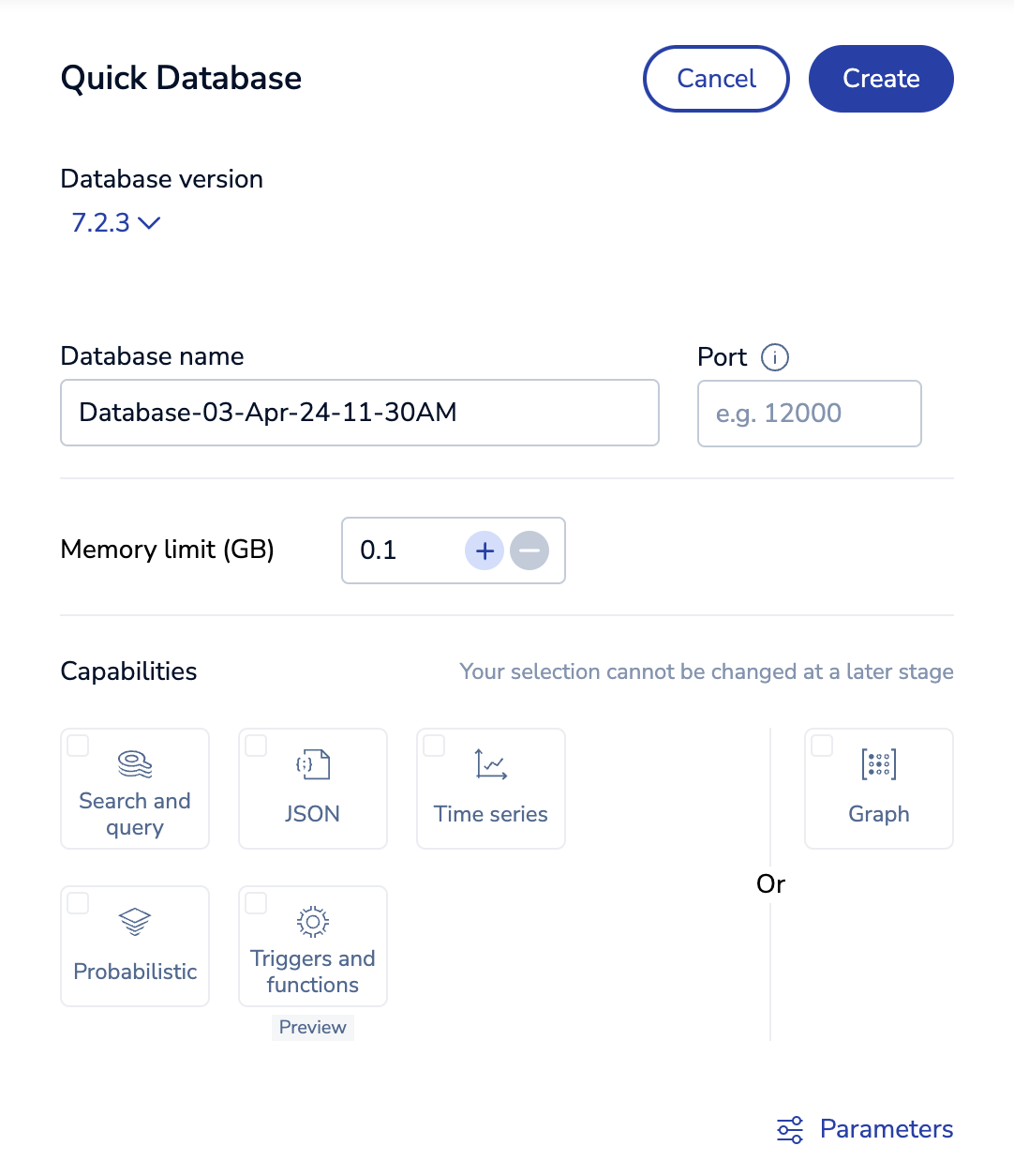 Create a quick database.