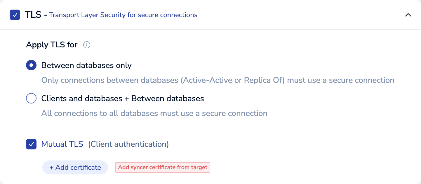 Replica Of TLS authentication configuration.